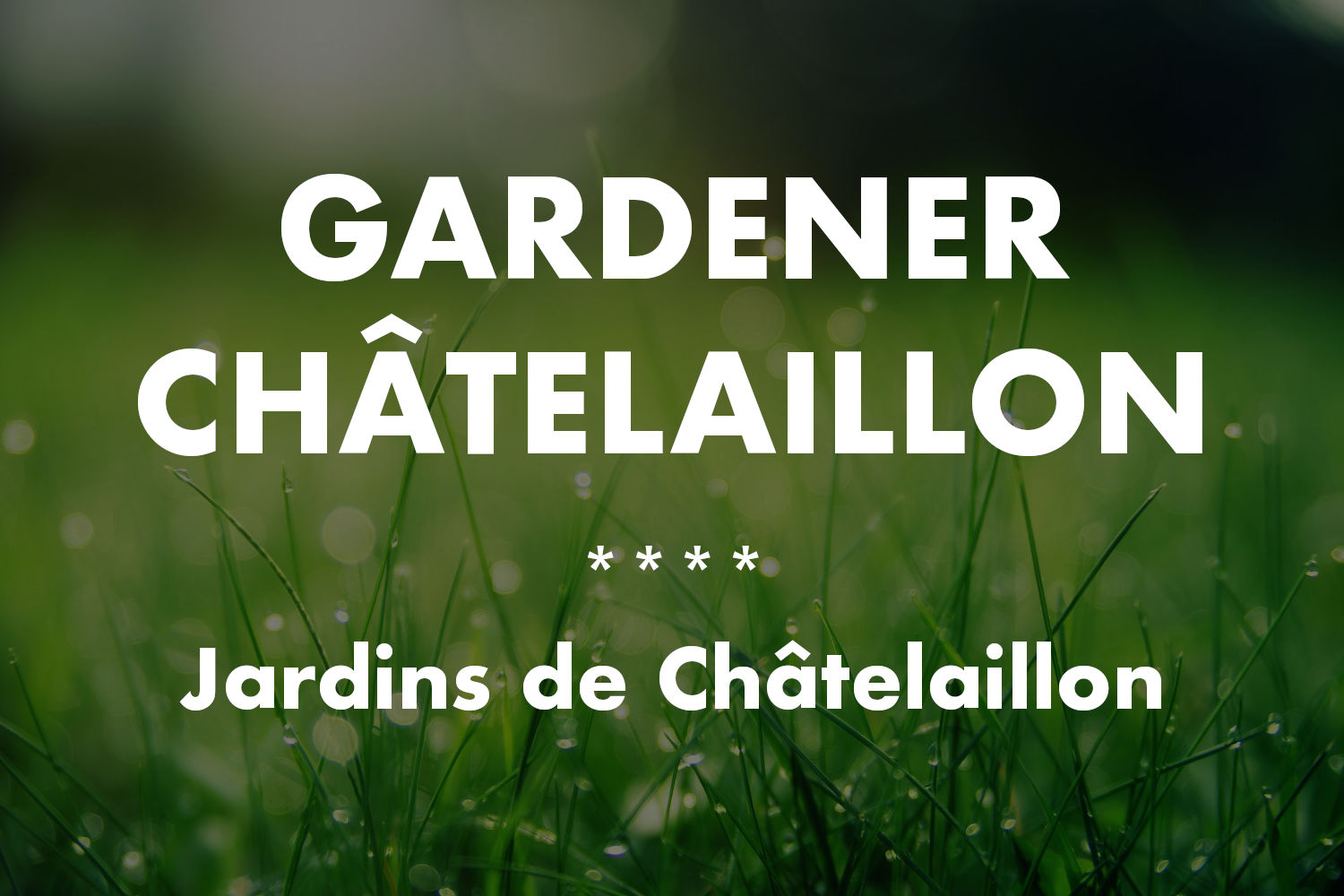 Gardener Chatelaillon